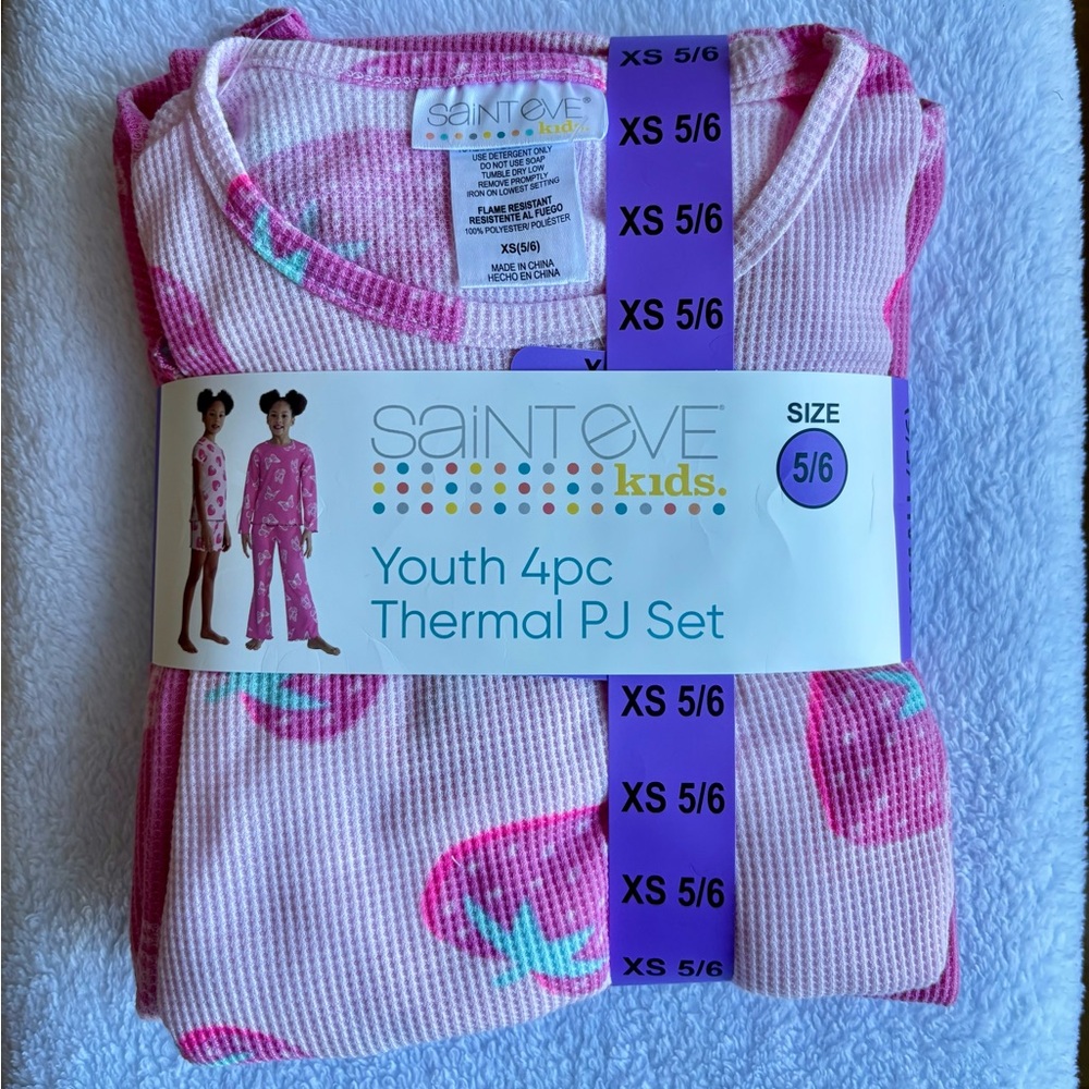 Girls Thermal PJ Set Size XS (5/6)